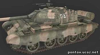 Двух цветная (пустынная) шкурка / замен корпуса для премиумного танка из WOT Type59