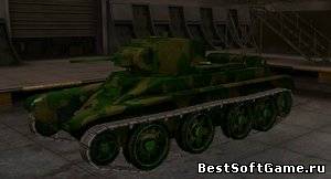 Зеленая шкурка для БТ-2 из World of Tanks