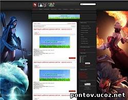 Игровой шаблон Dota2 для сайтов системы uCoz + рабочий конструктор